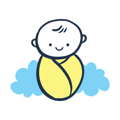 Joyful kids childcare logo template with running happy kids silhouette