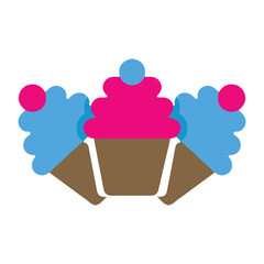 Cupcake logo design, bakes bakery logo vector illustration