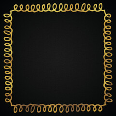 Golden luxury ornamental frame, Wedding, party, invitation background, Royal gold frame, antique, vintage gold style 67, abstract black gold.