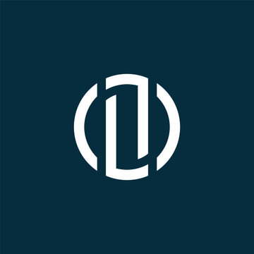 modern initial letter L or LL circle logo
