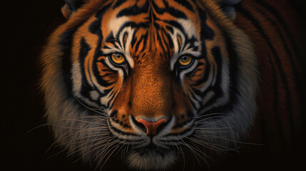 white tiger portrait HD 8K wallpaper Stock Photographic Image