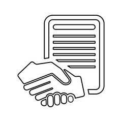 Agreement icon. Line, outline design.
