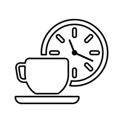 Break Time icon. Line, outline design.
