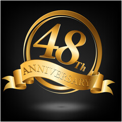 48 YEARS DECORATIVE ANNIVERSARY BACKGROUND