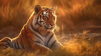 Fototapeta na wymiar close up of a tiger HD 8K wallpaper Stock Photographic Image