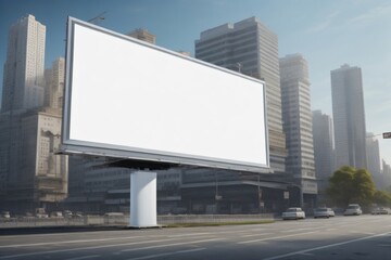 Fototapeta premium blank billboard with white space in the city made with Generative AI