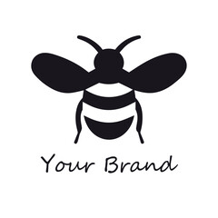 Black Bee illustration logo for your brand