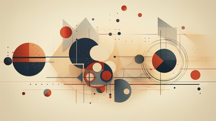 geometric abstract vintage design art background