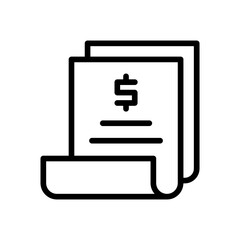 Business Files Business and Finance icon with black outline style. document, paper, data, archive, folder, form, information. Vector illustration