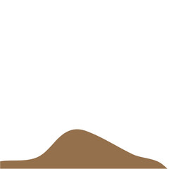 Illustration of Pile of Brown Soil