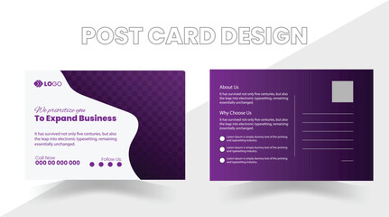 PostCard Template,Vector Template for Opening Invitation Editable. Postcard design, Corporate Professional Business Postcard Design, Event Card Design, Invitation Design,Editable creative corporate Po