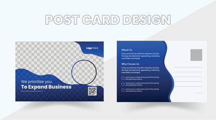 PostCard Template,Vector Template for Opening Invitation Editable. Postcard design, Corporate Professional Business Postcard Design, Event Card Design, Invitation Design,Editable creative corporate Po