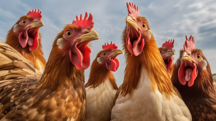 Fototapeta premium rooster in the farm HD 8K wallpaper Stock Photographic Image