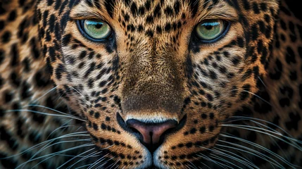 Deurstickers close up of leopard HD 8K wallpaper Stock Photographic Image © Ahmad