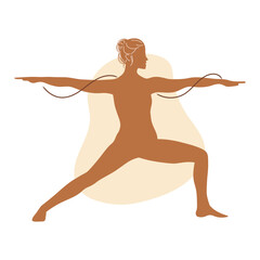 silhouette of a woman doing yoga