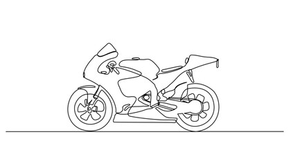 motor sport vector illustration,sports motorcycle design concept. modern continuous line drawing graphic design.