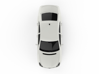 Modern white car isolated on white background.