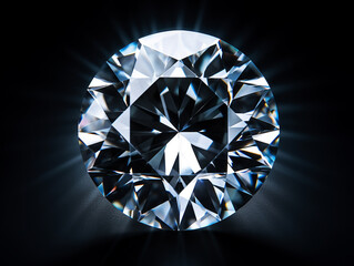 Diamant &eacute;clatant vu de dessus