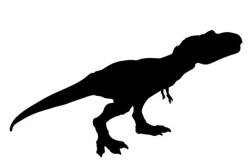 Dinosaur silhouette isolated on white background. EPS10 vector