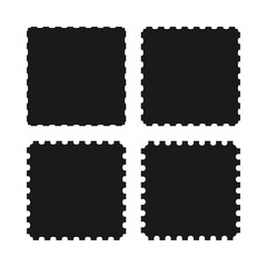 Perforated Edge Square Shapes Icon Set