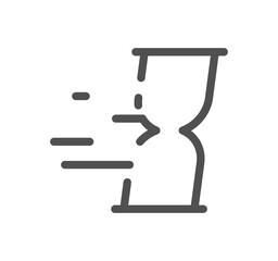 Sand watch related icon outline and linear symbol.