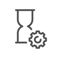 Sand watch related icon outline and linear symbol.