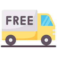free delivery flat icon