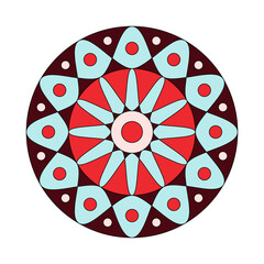 Colorful ethnic round ornamental mandala.