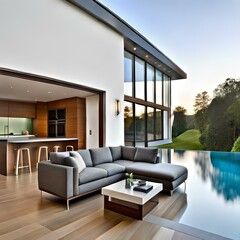 modern living room with sofa