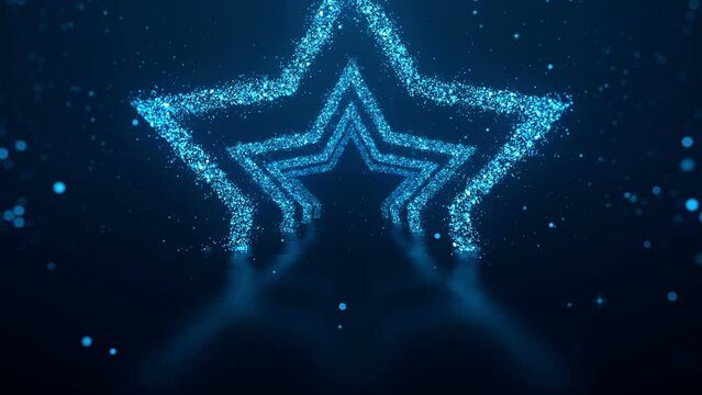 Star lights tunnel background with star lights particle tunnel