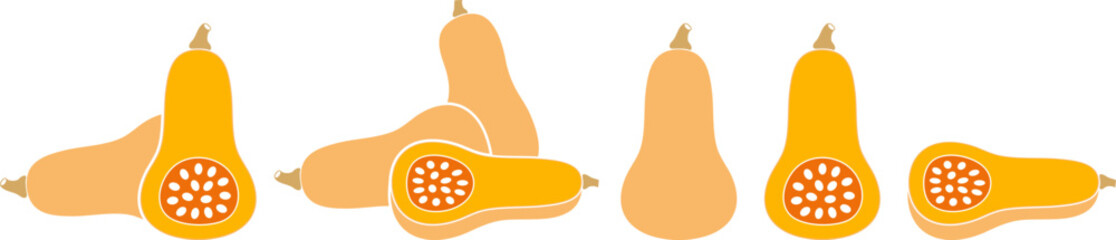 Pumpkin logo. Isolated pumpkin on white background