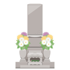 お花をお供えしたお墓