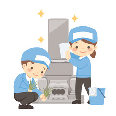 お墓をピカピカにする清掃業者