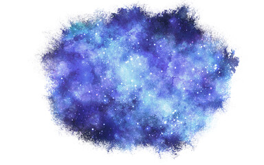 水彩風星空、銀河、宇宙