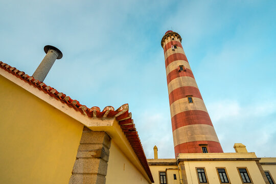 Farol de Aveiro. Lighthouse in the coast of Aveiro, Portugal.