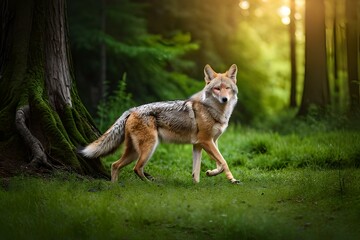 wolf in the forest