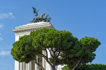 Quadrige au sommet du Vittoriano à Rome