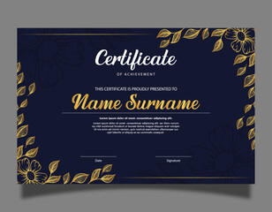 Certificate of achievement template design