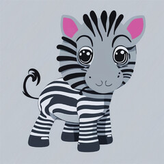 Fototapeta na wymiar cute zebra cartoon vector