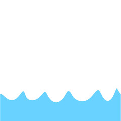 Blue Wave Border Frame