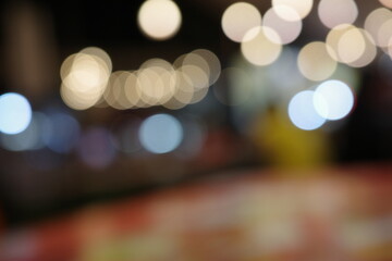 defocused street market