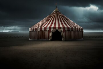 circus tent in the night