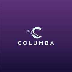 LETTER AND INITIAL C COLUMBA WITH WHITE COLOR FOR LOGO VECTOR FOR COMPANY, BRAND, BUSINESS, AND OTHER