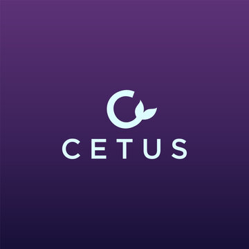 LETTER AND INITIAL C CETUS WITH WHITE COLOR FOR LOGO VECTOR FOR COMPANY, BRAND, BUSINESS, AND OTHER