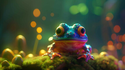 A Chubby Frog's Journey. Generative AI
