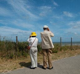 Elderly couple at the coast 