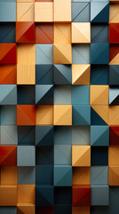 A wall made up of many different colored blocks. Generative AI.