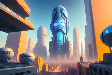 technology sci fi city