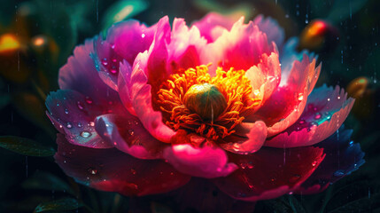 Enchanting Peony Blossom. Generative AI