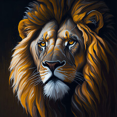 Fototapeta premium head of lion